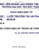 ĐIỀU CHỈNH ĐIỆN ÁP TRONG HỆ THỐNG ĐIỆN LƯỚI TRUYỀN TẢI VÀ PHÂN PHỐI