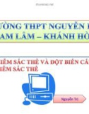 Bài giảng Sinh học 12 - Bài 5: Nhiễm sắc thể và đột biến cấu trúc nhiễm sắc thể (Nguyễn Tri)