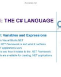 Week 1: THE C# LANGUAGE