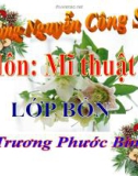 Giáo án mĩ thuật lớp 4 Vẽ theo mẫu - Vẽ quả có dạng hình cầu 