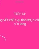 Bài giảng môn lịch sử: Đời sống vật chất và tinh thần của cư dân văn lang