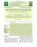 Influence of nutrient management on the growth, yield and nutrient uptake of wheat (Triticum aestivum. L) in lateritic belt of west bengal