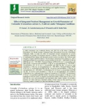 Effect of integrated nutrient management on growth parameters of coriander (Coriandrum sativum L.) cultivars under telangana conditions