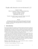 Báo cáo toán học: Graphs with chromatic roots in the interval (1, 2)