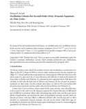 Báo cáo hóa học: Research Article Oscillation Criteria for Second-Order Delay Dynamic Equations on Time Scales