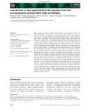 Báo cáo khoa học: Interaction of the alpha-helical H6 peptide from the pro-apoptotic protein tBid with cardiolipin