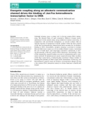 Báo cáo khoa học: Energetic coupling along an allosteric communication channel drives the binding of Jun-Fos heterodimeric transcription factor to DNA