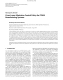 Báo cáo hóa học: Research Article Cross-Layer Admission Control Policy for CDMA Beamforming Systems