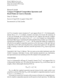 Báo cáo hóa học: Research Article Compact Weighted Composition Operators and Fixed Points in Convex Domains