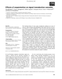 Báo cáo khoa học: Effects of sequestration on signal transduction cascades