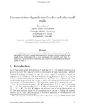 Báo cáo toán học: Decompositions of graphs into 5-cycles and other small graphs