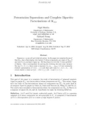 Báo cáo toán học: Permutation Separations and Complete Bipartite Factorisations of Kn,n