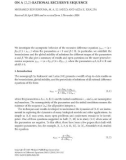 ON A (2,2)-RATIONAL RECURSIVE SEQUENCE MOHAMED BEN RHOUMA, M. A. EL-SAYED, AND AZZA K. KHALIFA