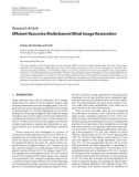 Báo cáo hóa học: Research Article Efﬁcient Recursive Multichannel Blind Image Restoration