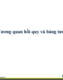 Bài giảng Thiết kế thí nghiệm (Phần thực hành) - Bài 4: Tương quan hồi quy và bảng tương liên