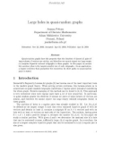 Báo cáo toán học: Large holes in quasi-random graphs