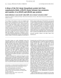 Báo cáo khoa học: A dimer of the FeS cluster biosynthesis protein IscA from cyanobacteria binds a [2Fe2S] cluster between two protomers and transfers it to [2Fe2S] and [4Fe4S] apo proteins