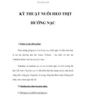 KỸ THUẬT NUÔI HEO THỊT HƯỚNG NẠC