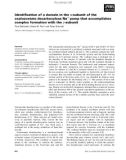 Báo cáo khoa học: Identiﬁcation of a domain in the a-subunit of the oxaloacetate decarboxylase Na+ pump that accomplishes complex formation with the c-subunit