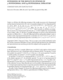 Báo cáo hóa học: EXTENSIONS OF THE RESULTS ON POWERS OF p-HYPONORMAL AND log-HYPONORMAL OPERATORS