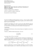 Báo cáo hóa học: Research Article Hilbert's Type Linear Operator and Some Extensions of Hilbert's Inequality