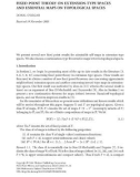 Báo cáo hóa học: FIXED POINT THEORY ON EXTENSION-TYPE SPACES AND ESSENTIAL MAPS ON TOPOLOGICAL SPACES