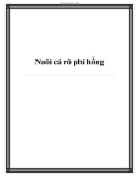 Nuôi cá rô phi hồng