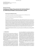 Báo cáo hóa học: Research Article Interference Robust Transmission for the Downlink of an OFDM-Based Mobile Communications 