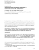 Báo cáo hóa học: Research Article Existence Theorems of Solutions for a System of Nonlinear Inclusions with an Application