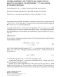 Báo cáo hóa học: ON THE EXISTENCE OF POSITIVE SOLUTION FOR AN ELLIPTIC EQUATION OF KIRCHHOFF TYPE VIA MOSER ITERATION METHOD