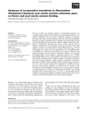 Báo cáo khoa học: Analyses of co-operative transitions inPlasmodium falciparumb-ketoacyl acyl carrier protein reductase upon co-factor and acyl carrier protein binding