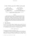 Báo cáo toán học: A ﬁnite calculus approach to Ehrhart polynomials