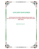 Sáng kiến kinh nghiệm THPT: Sử dụng bộ thí nghiệm Addestation dạy học các bài thực hành Vật Lý trong chương trình trung học phổ thông