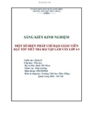 Sáng kiến kinh nghiệm Tiểu học: Một số biện pháp chỉ đạo giáo viên dạy tốt tiết trả bài tập làm văn lớp 4-5