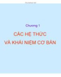 BÀI GIẢNG: CÁC HỆ THỨC VÀ KHÁI NIỆM CƠ BẢN