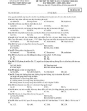 Đề thi thử tốt nghiệp THPT năm 2021 môn Hóa học có đáp án - Trường THPT Đồng Đậu (Lần 3)