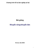 Bài giảng khuyến nông - khuyến lâm