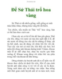 Để Sứ Thái trổ hoa vàng