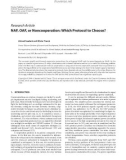 Báo cáo hóa học: Research Article NAF, OAF, or Noncooperation: Which Protocol to Choose?