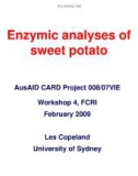 Báo cáo khoa học nông nghiệp Enzymic analyses of sweet potato 