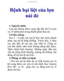 Bệnh bại liệt của lợn nái đẻ