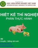 Bài giảng Thực hành thiết kế thí nghiệm - Hà Xuân Bộ