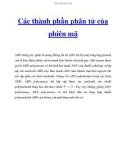 Các thành phần phân tử của phiên mã