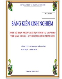 Sáng kiến kinh nghiệm Mầm non: Một số biện pháp giáo dục tính tự lập cho trẻ mẫu giáo 3-4 tuổi ở trường mầm non