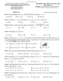 Đề thi học kì 2 môn Toán 12 năm 2017-2018 có đáp án - Trường THCS&THPT Võ Nguyên Giáp - Mã đề 123
