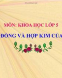 Bài 24: Đồng và hợp kim của đồng - Bài giảng điện tử Khoa học 5 - T.B.Minh