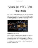 Quảng cáo trên ĐTDĐ: Vì sao khó