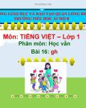 Bài giảng môn Tiếng Việt lớp 1 sách Cánh diều năm học 2020-2021 - Bài 16: gh (Trường Tiểu học Ái Mộ B)