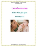 Chủ điểm: Bản thân - Đề tài: Năm giác quan - Nhóm lớp: Lá