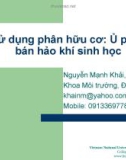 Bài giảng Sử dụng phân hữu cơ: Ủ phân bán hảo khí sinh học - Nguyễn Mạnh Khải